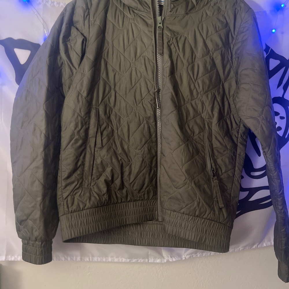 olive green jacket